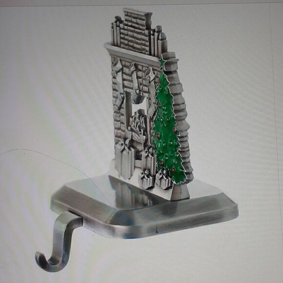 Stocking Hanger Pewter Christmas Tree By Plow & Hearth - Picture 5 of 7